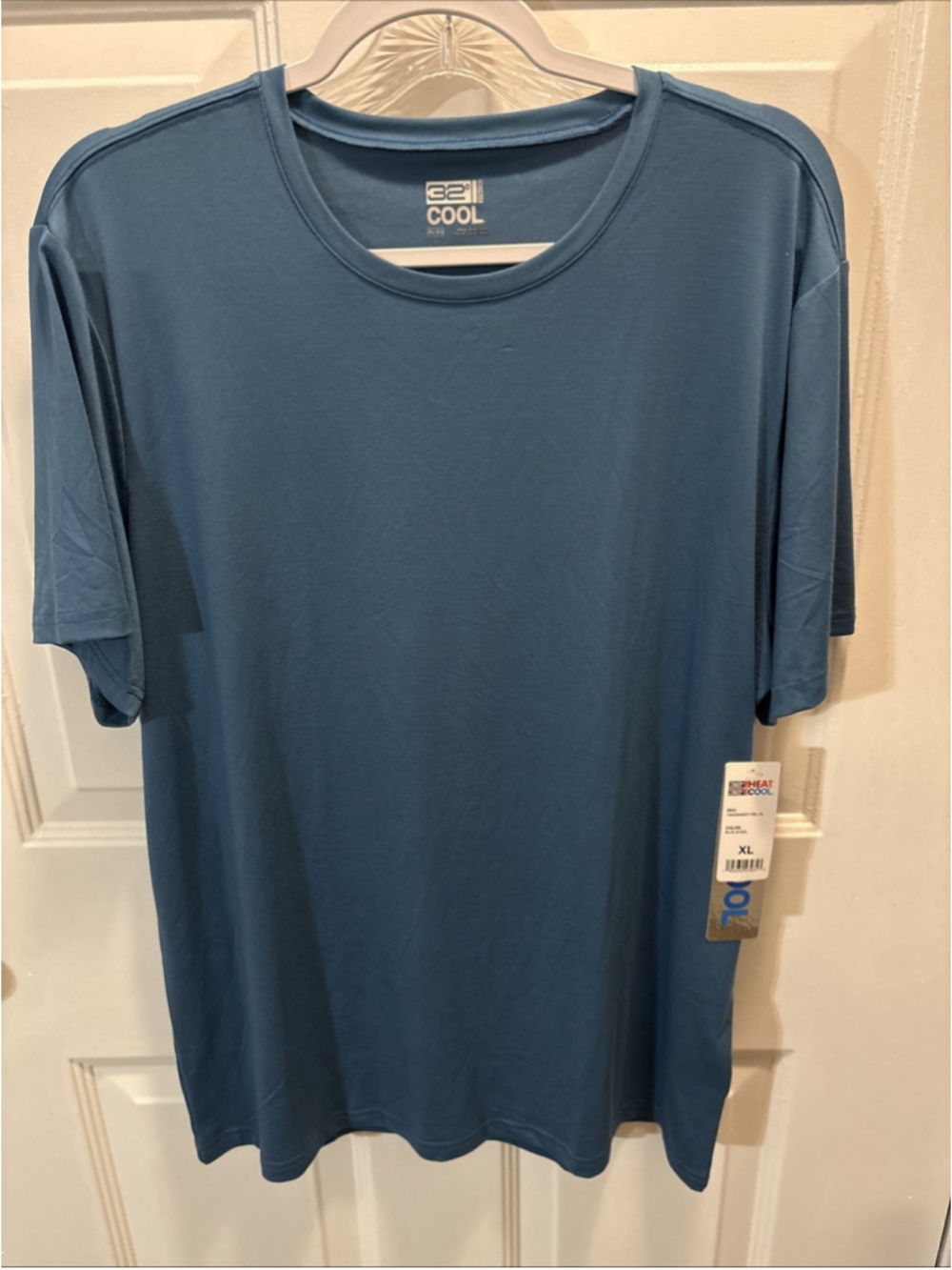 32 Degrees Cool Solid Blue Activewear Tee Men's Size XL